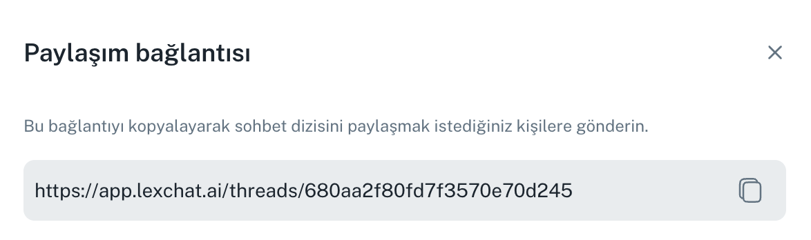 Mesajlaşma dizisini paylaşma