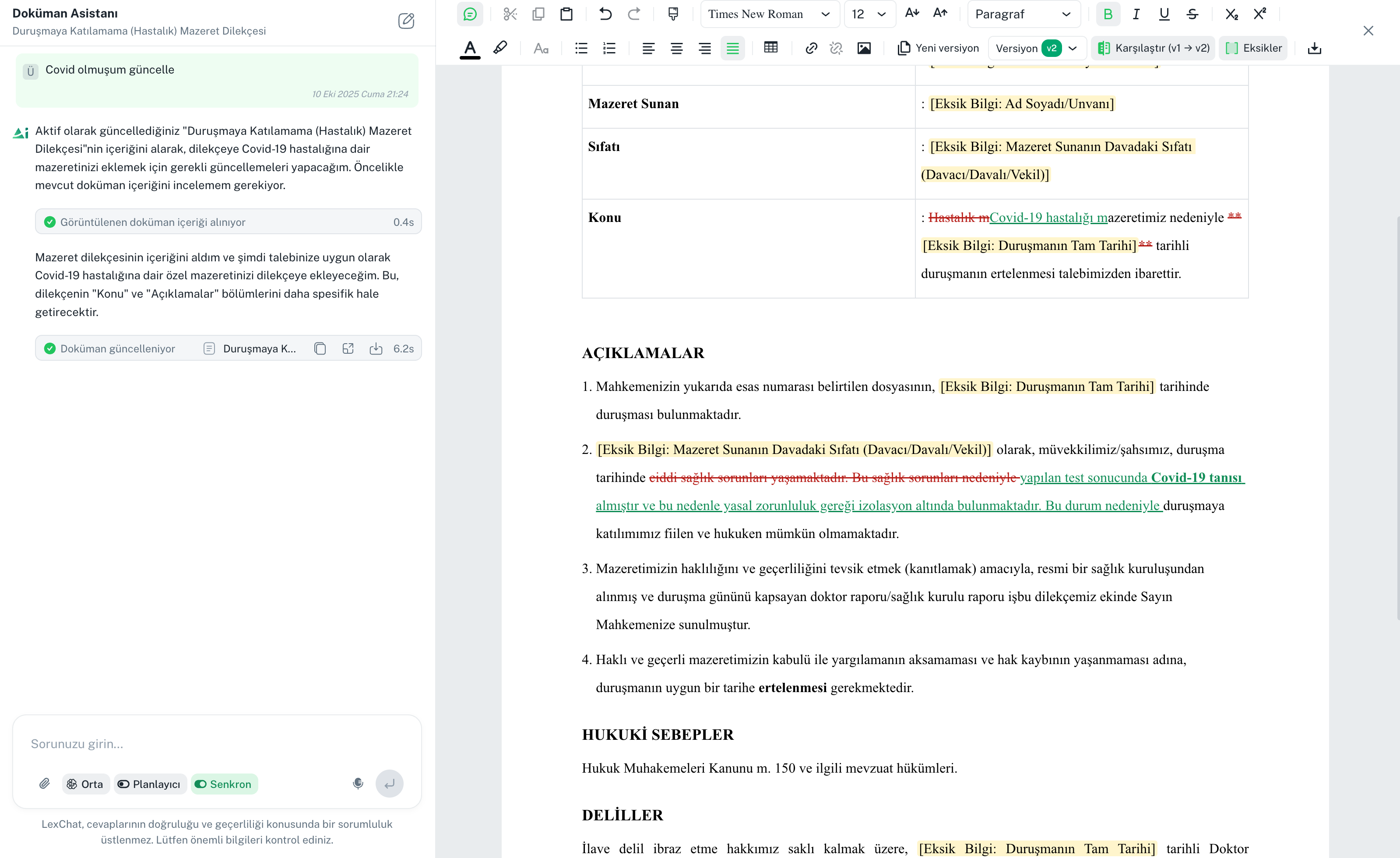 Doküman editörü entegrasyonu